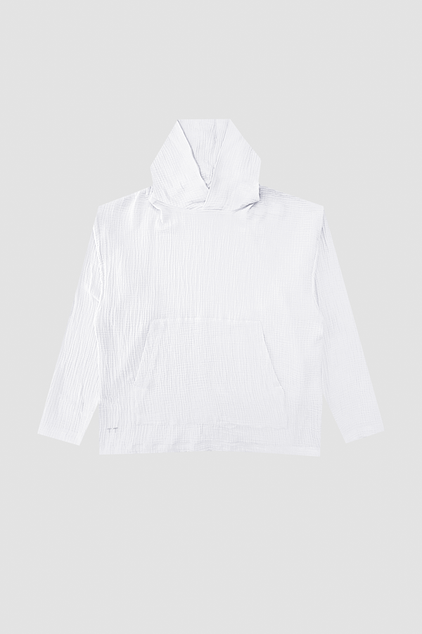 AngelWeave White Gauze Hoodie