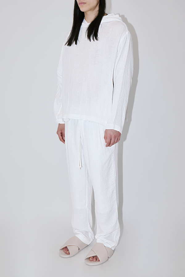AngelWeave White Gauze Hoodie