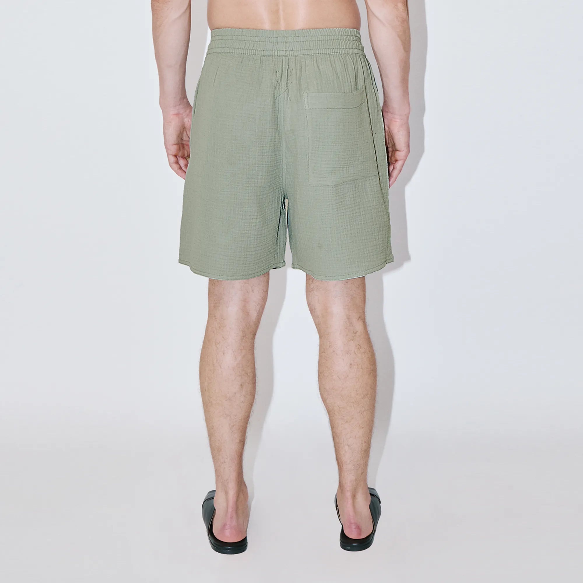 AngelWeave Khaki Gauze Lounge Shorts
