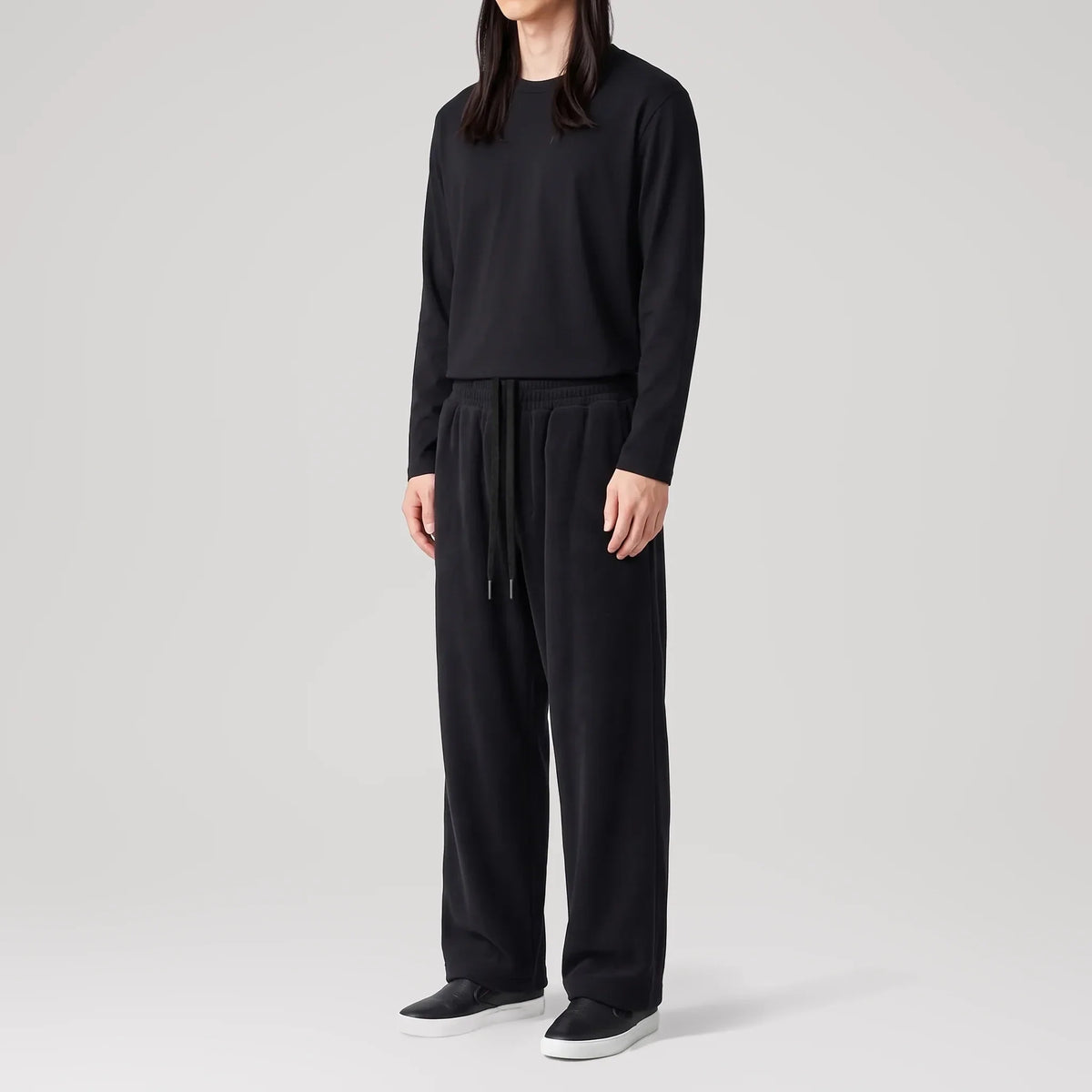 Heavyweight Endura Black Sweat Pants, side view