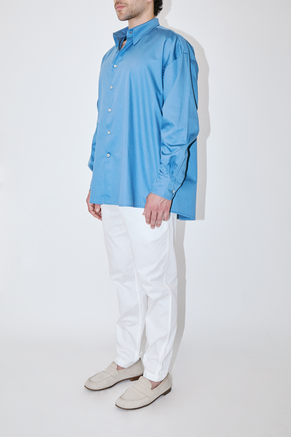 GizaFine Blue Petrol Oversized Shirt