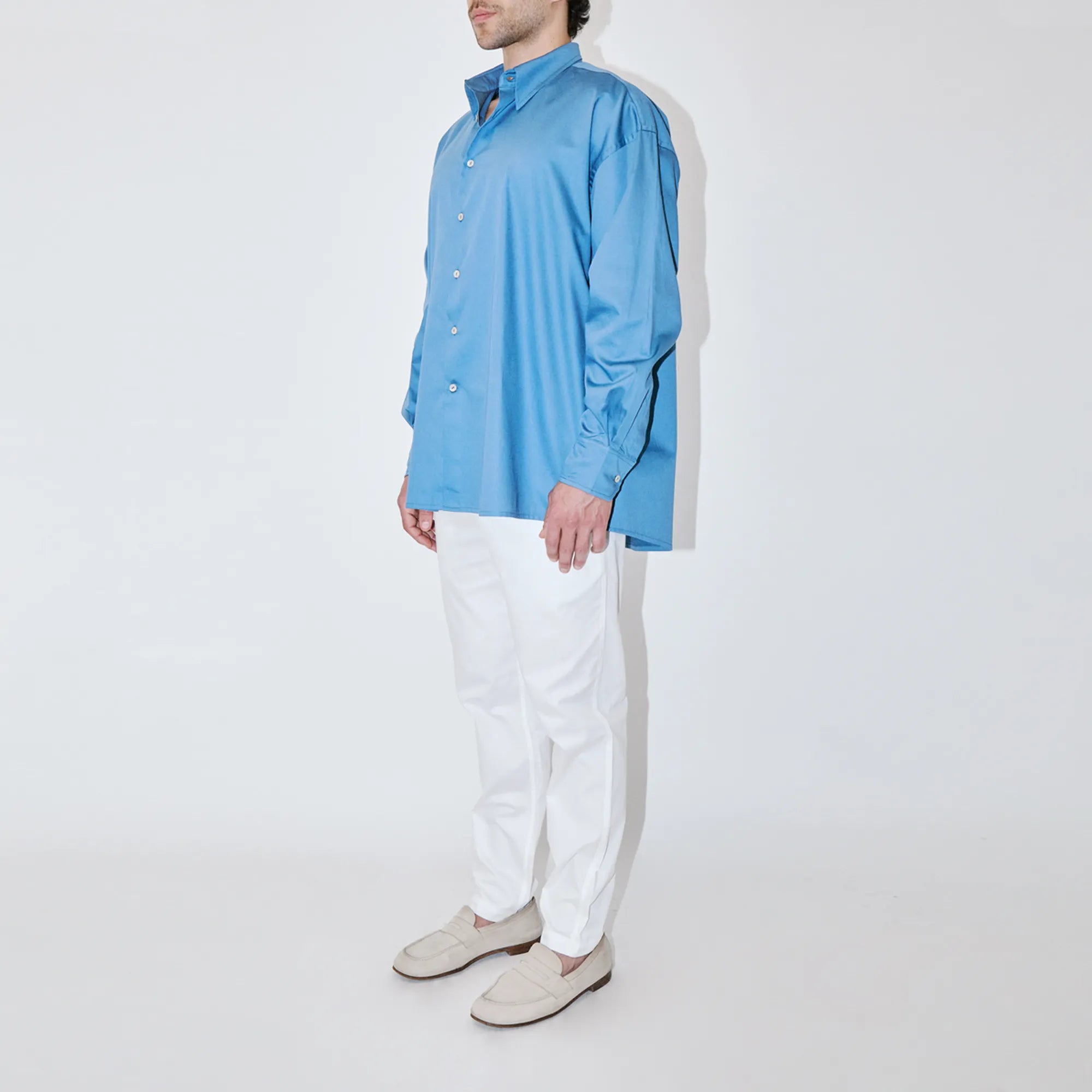 GizaFine Blue Petrol Oversized Shirt