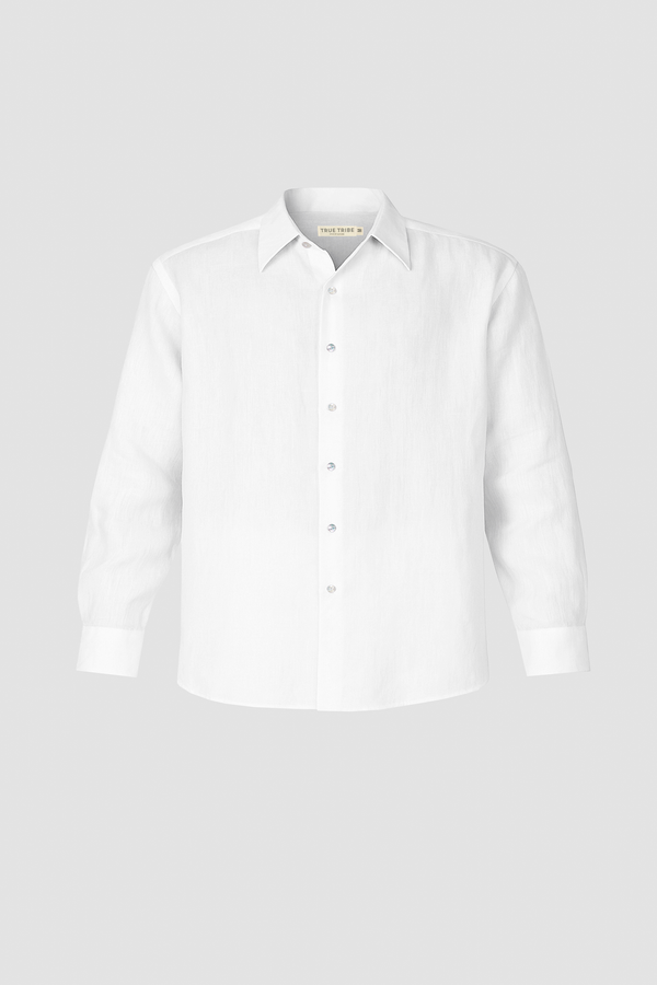 TerraLinen White Oversized Shirt