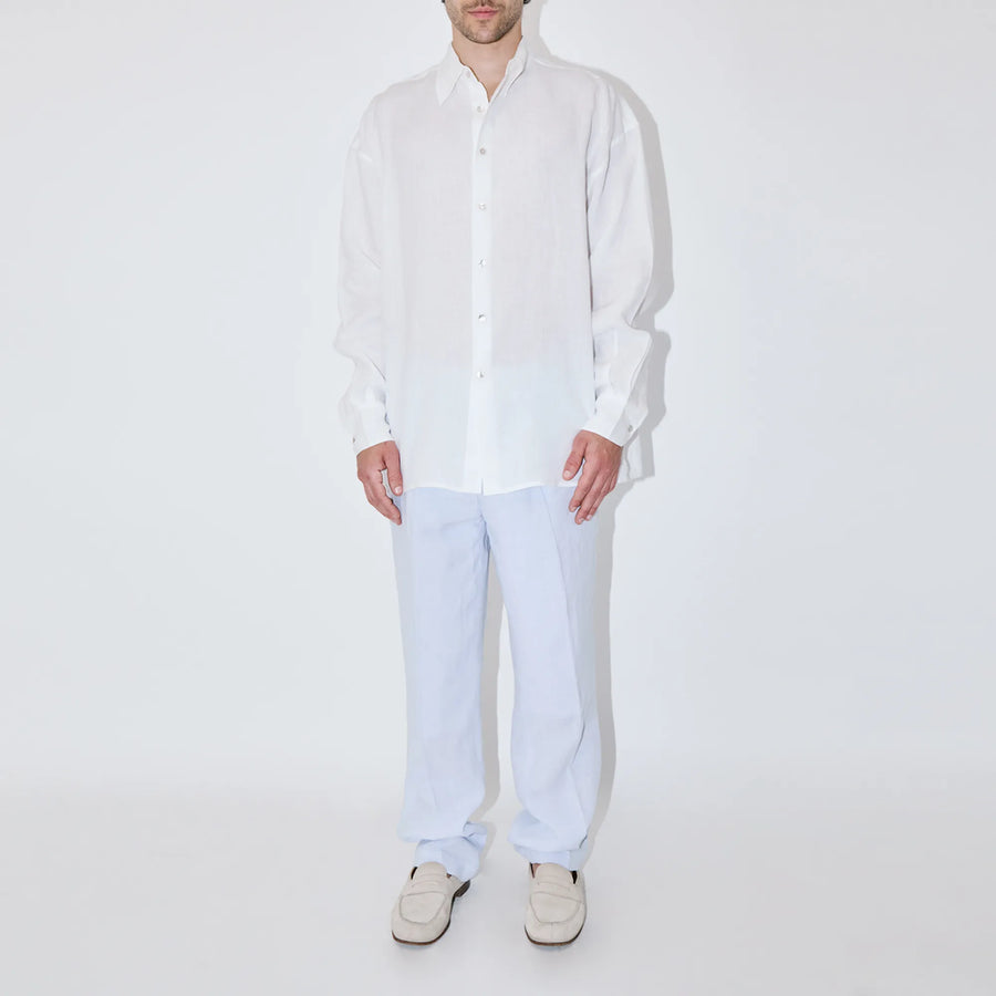 TerraLinen White Oversized Shirt