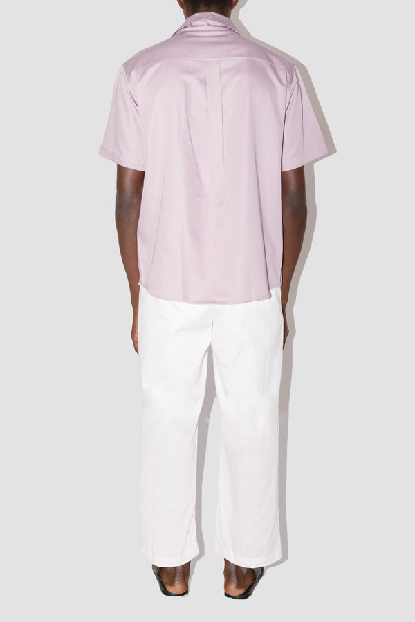 GizaFine LAVENDER SATIN RESORT SHIRT