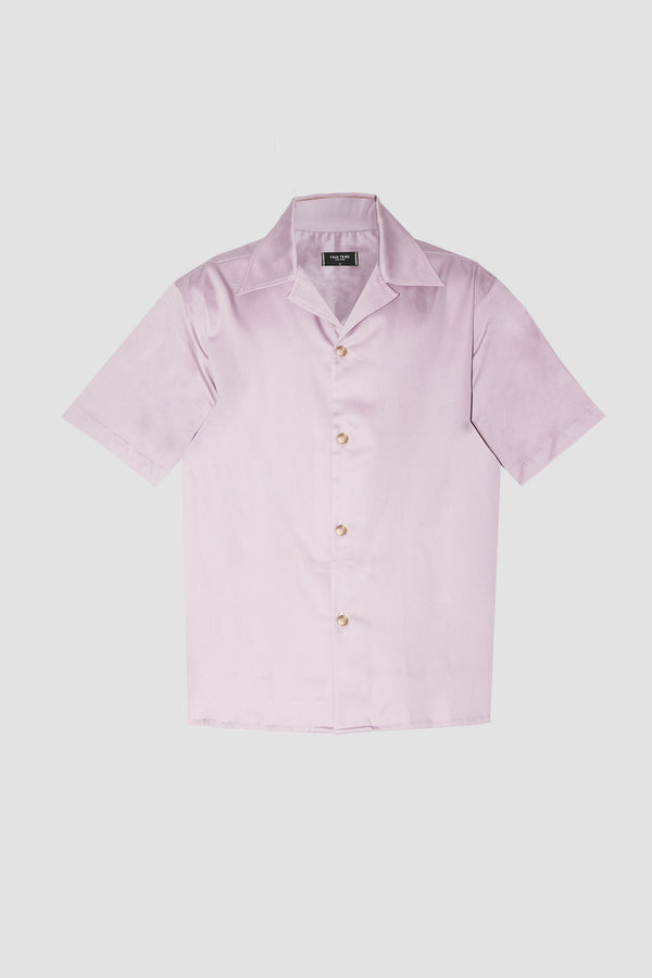 GizaFine LAVENDER SATIN RESORT SHIRT