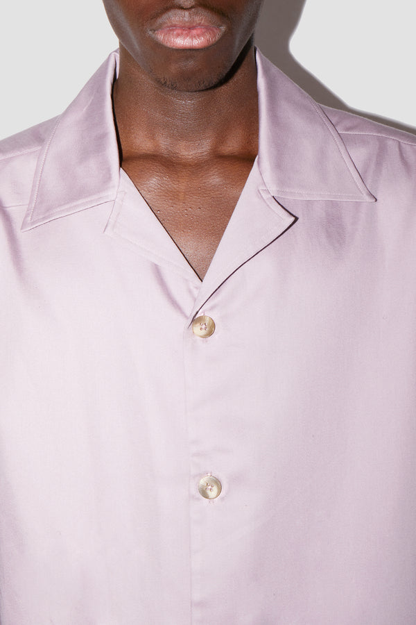 GizaFine LAVENDER SATIN RESORT SHIRT