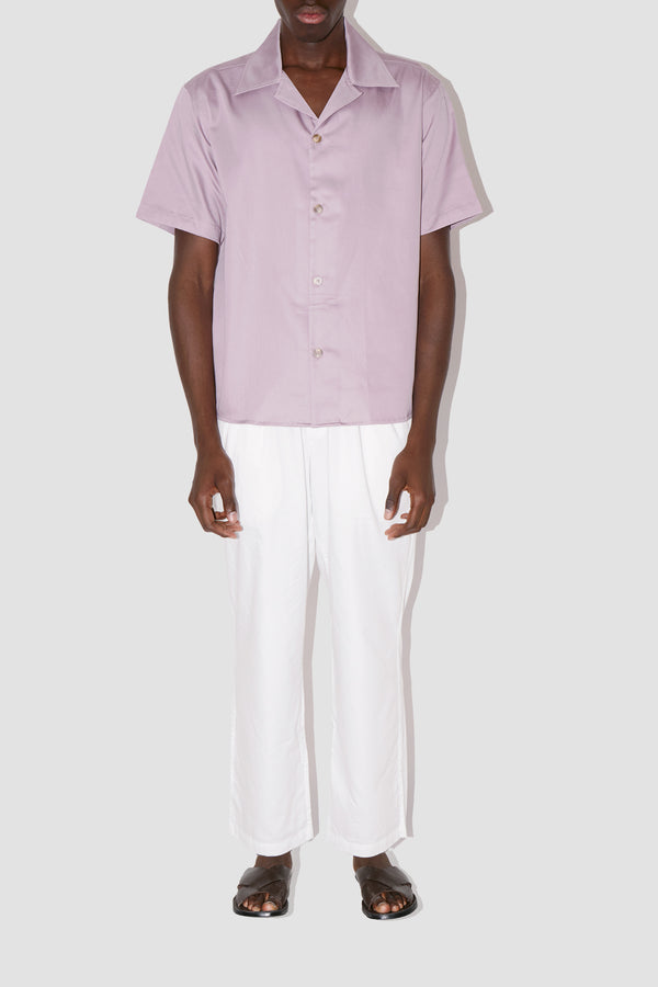 GizaFine LAVENDER SATIN RESORT SHIRT