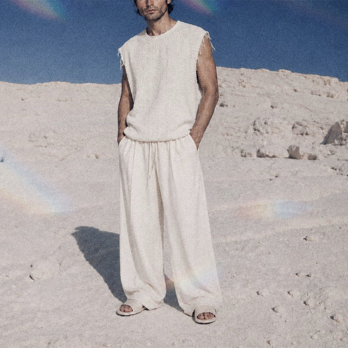 Pantalon lounge AngelWeave Ivory dans le désert