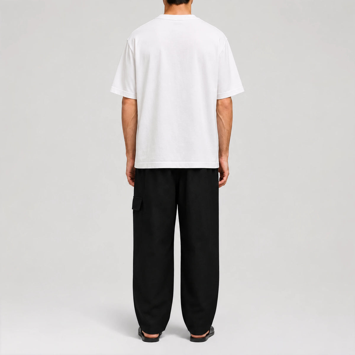 ShoreCotton White Oversized T-Shirt, back view