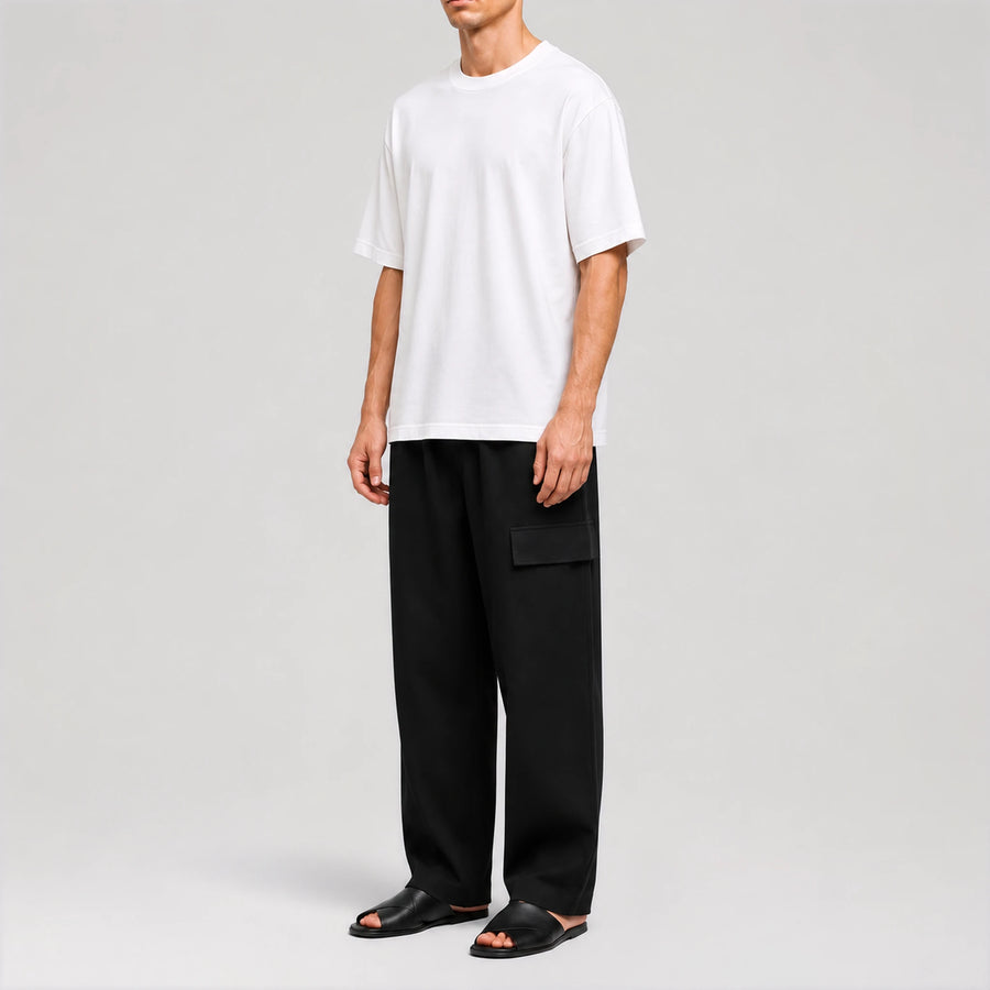 ShoreCotton White Oversized T-Shirt, side view