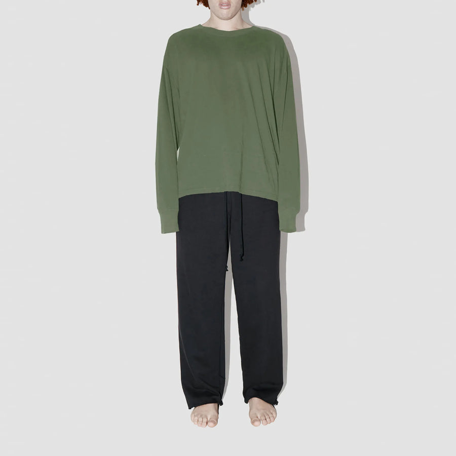 Combed Olive Long Sleeve T-Shirt