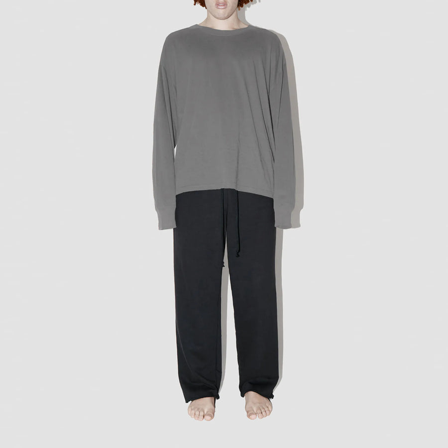 Combed Taupe Long Sleeve T-Shirt