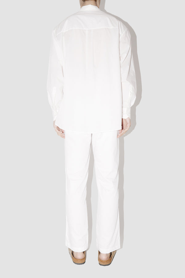 BreathAir WHITE COTTON VOILE OVERSIZED SHIRT