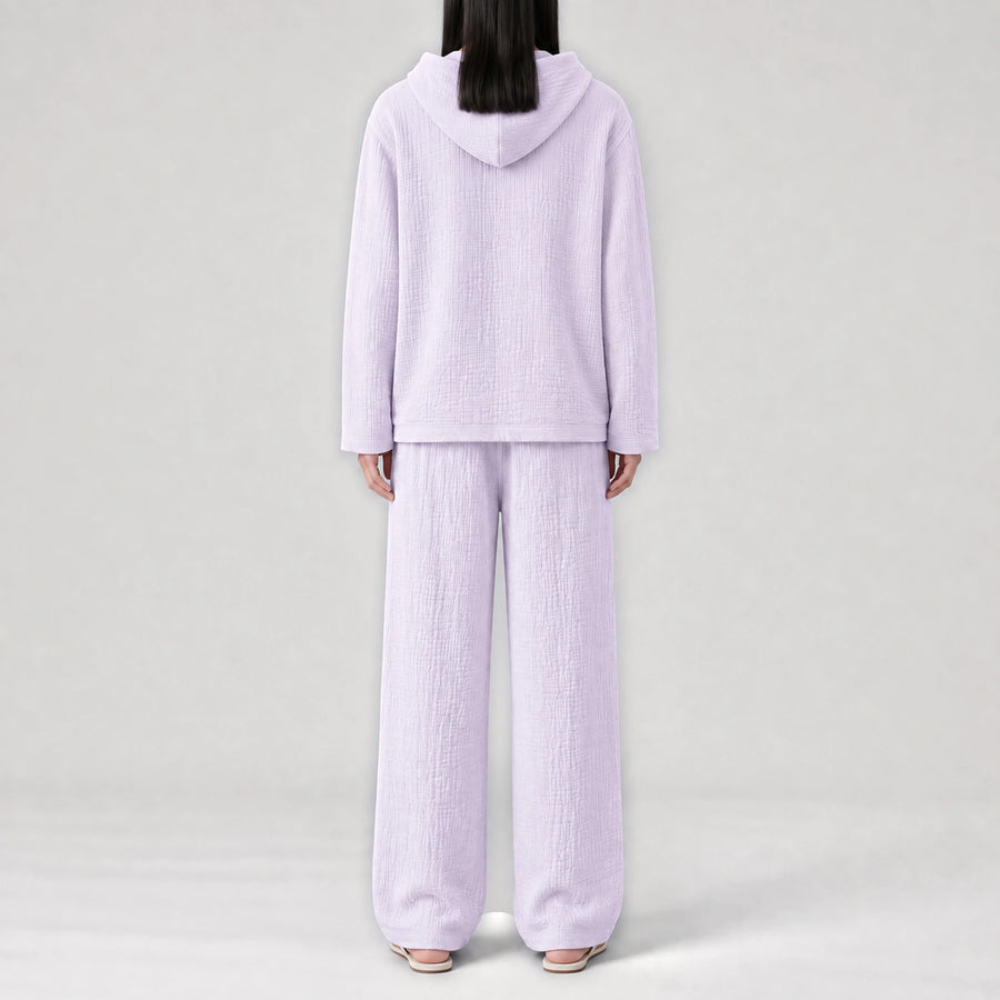 AngelWeave Lavender Gauze Hoodie, back view