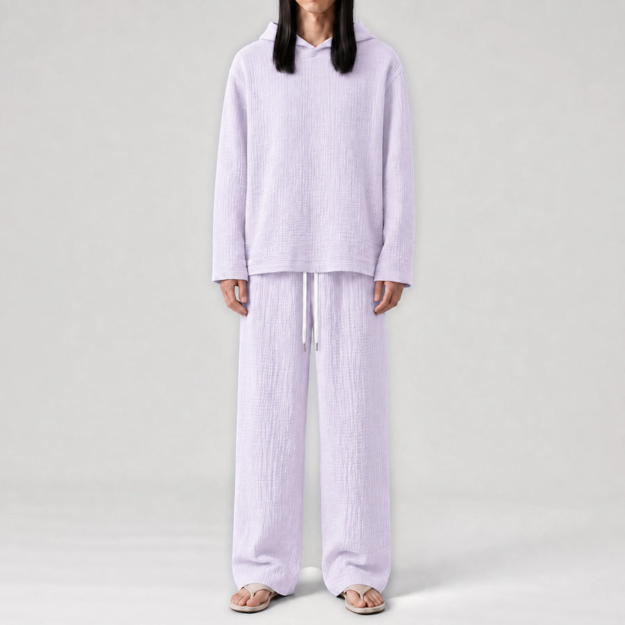 AngelWeave Lavender Gauze Hoodie, front view