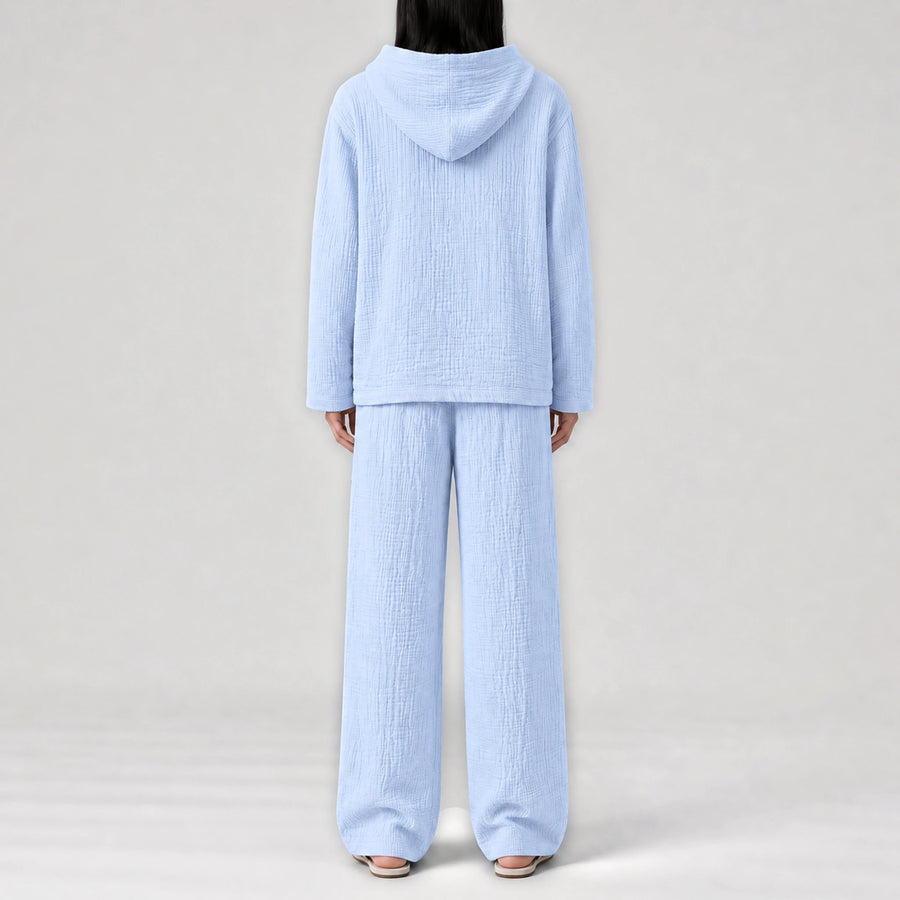 AngelWeave Sky Gauze Hoodie, back view