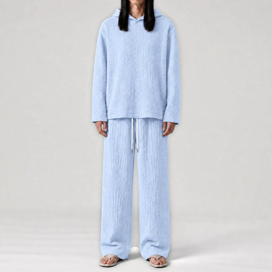AngelWeave Sky Gauze Hoodie, front view