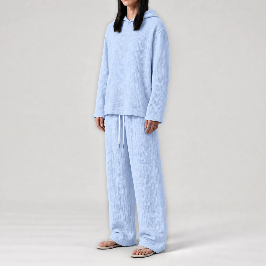 AngelWeave Sky Gauze Hoodie, side view