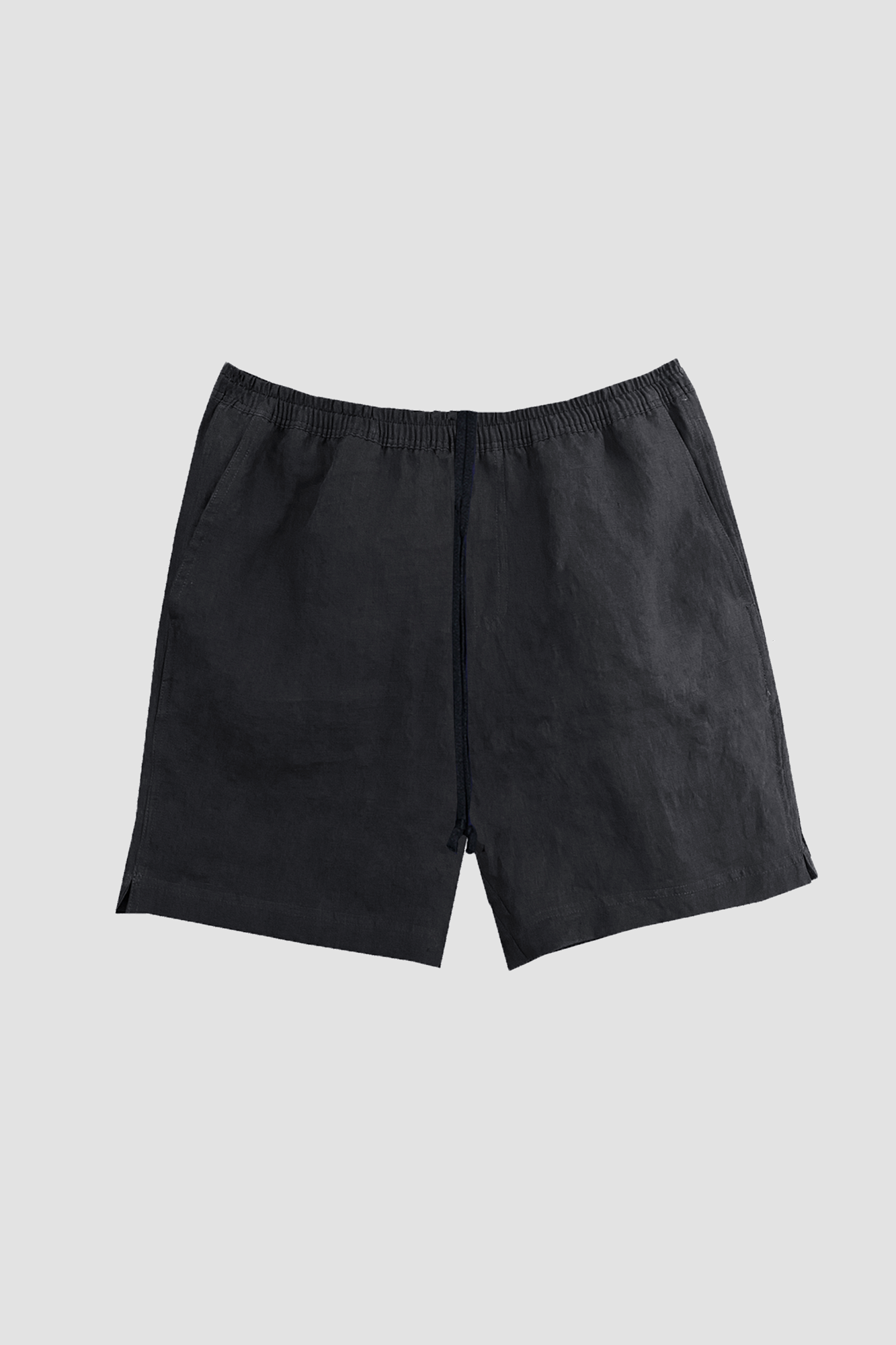 TerraFibre BLACK LINEN CLASSIC SHORTS