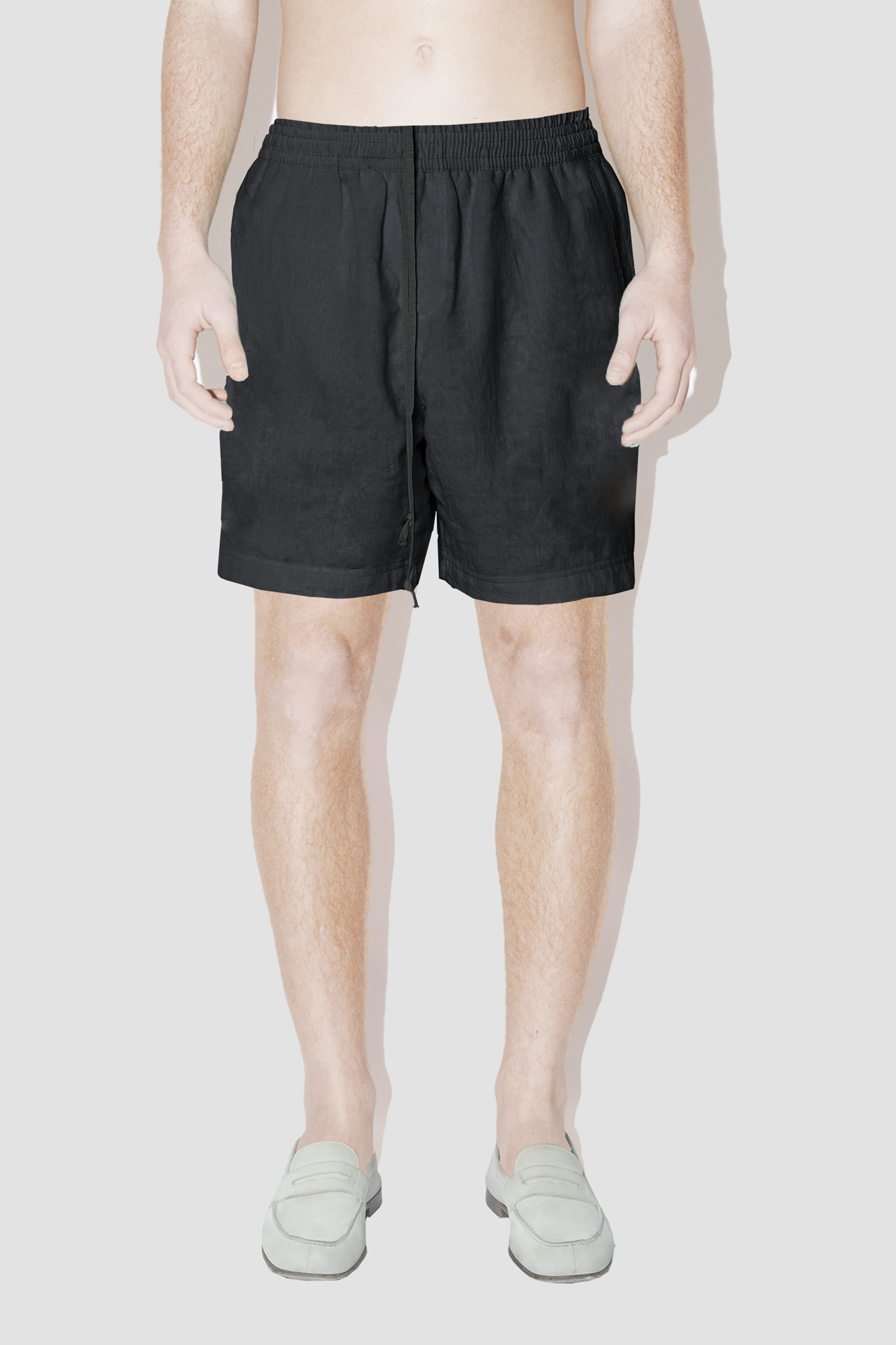 TerraFibre BLACK LINEN CLASSIC SHORTS