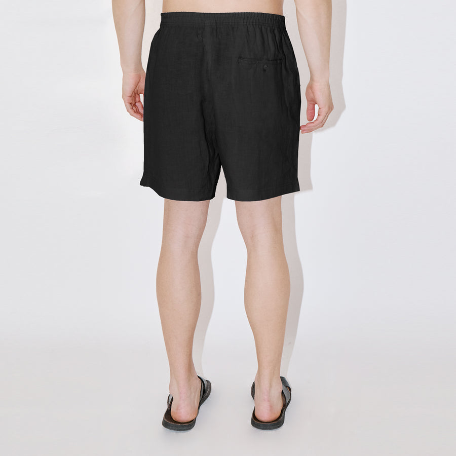TerraLinen Black Classic Shorts