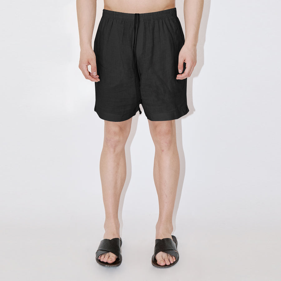 TerraLinen Black Classic Shorts