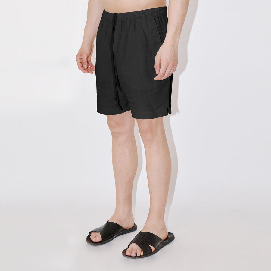 TerraLinen Black Classic Shorts