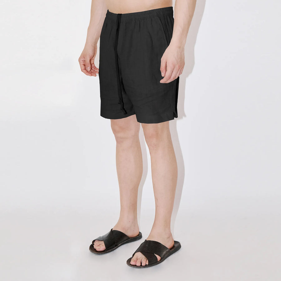 TerraLinen Black Classic Shorts