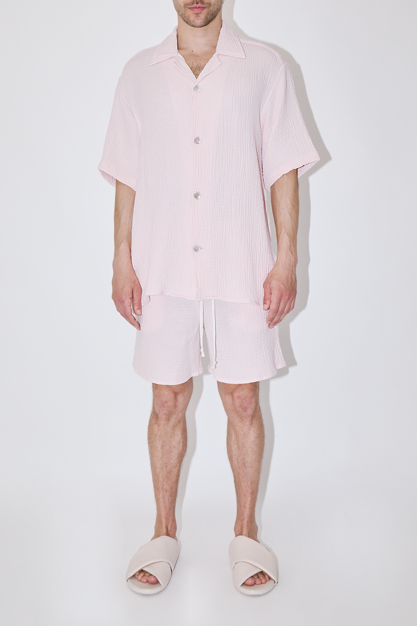 AngelWeave Peach Gauze Resort Shirt