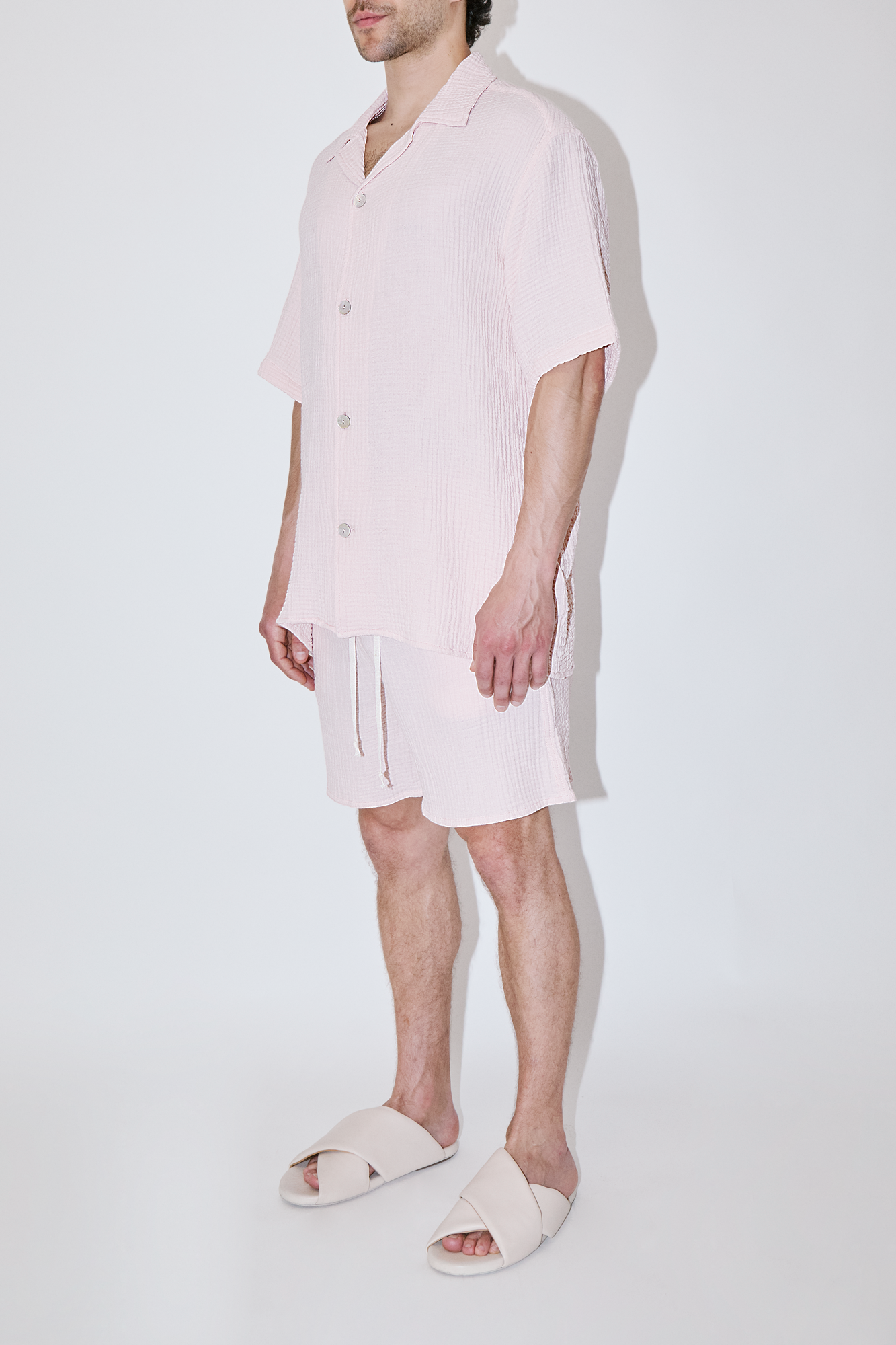 AngelWeave Peach Gauze Resort Shirt