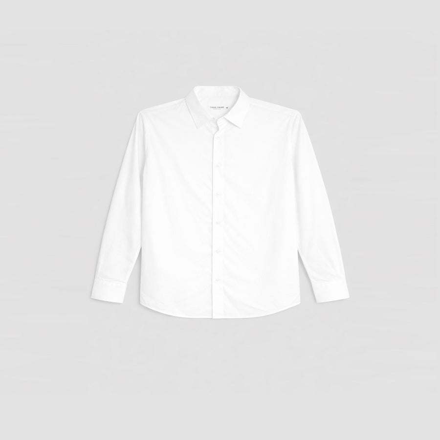 BreathAir White Cotton Voile Oversized Shirt