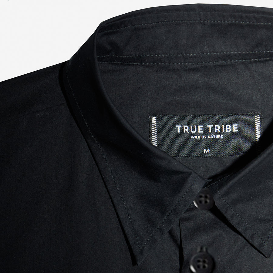 SmoothWeave Black Micro Twill Classic Shirt