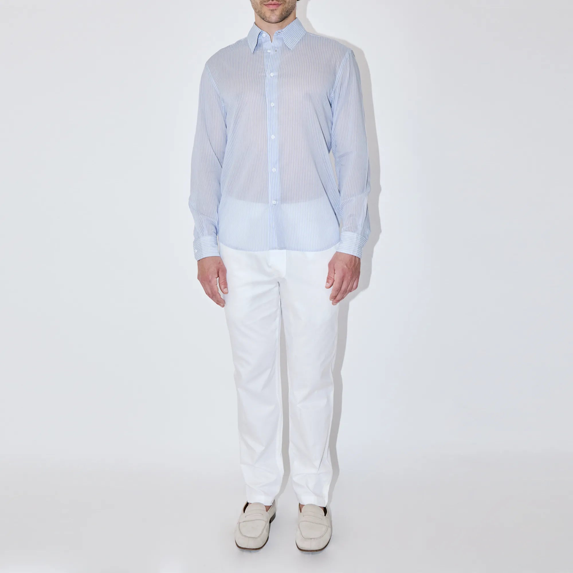 BreathAir Chambray Stripe Classic Shirt