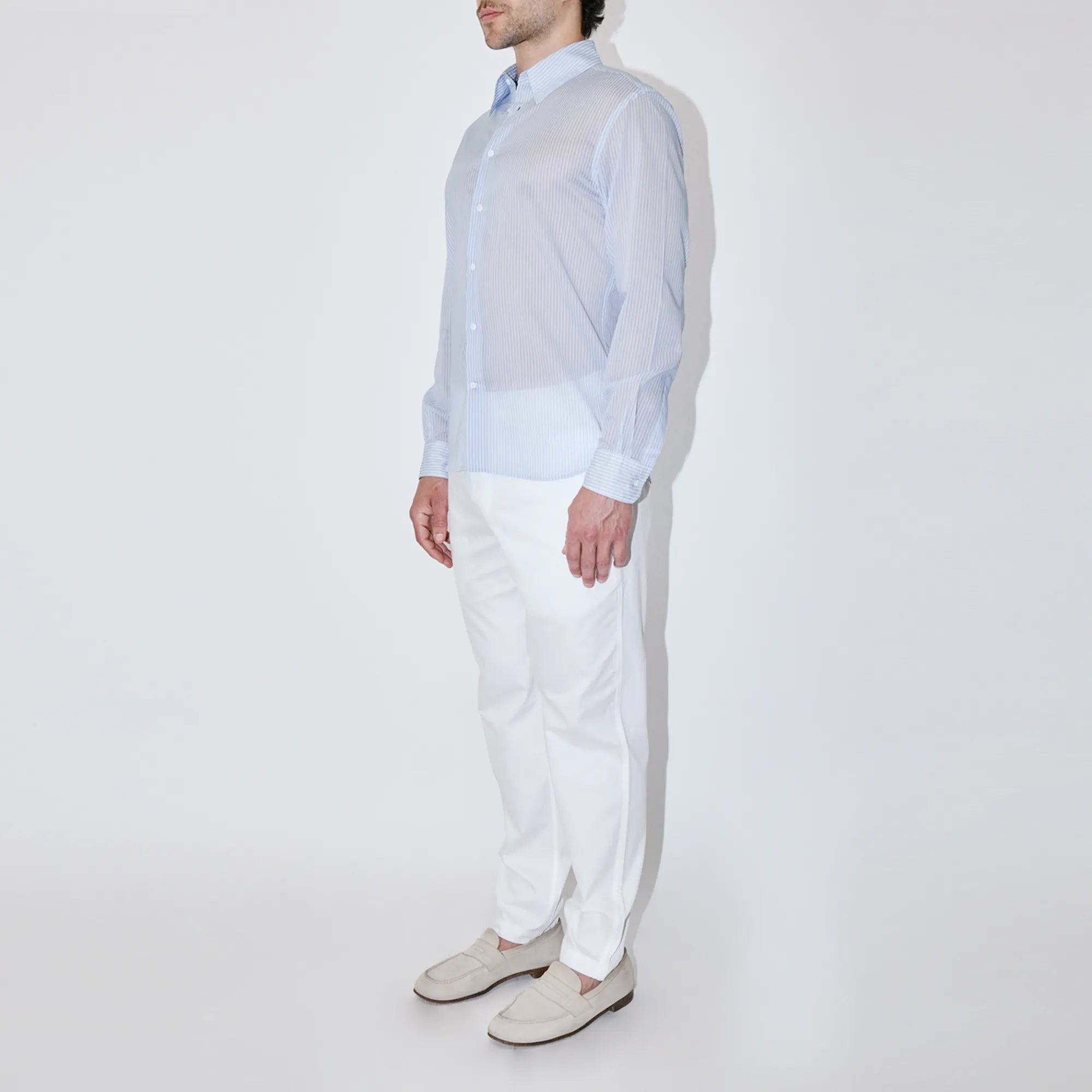 BreathAir Chambray Stripe Classic Shirt