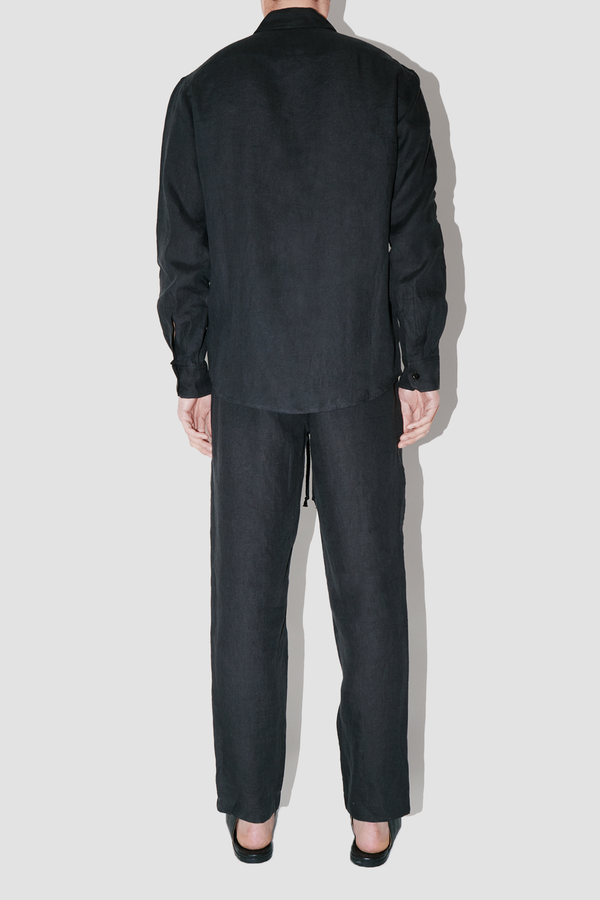 TerraLinen Black Classic Shirt