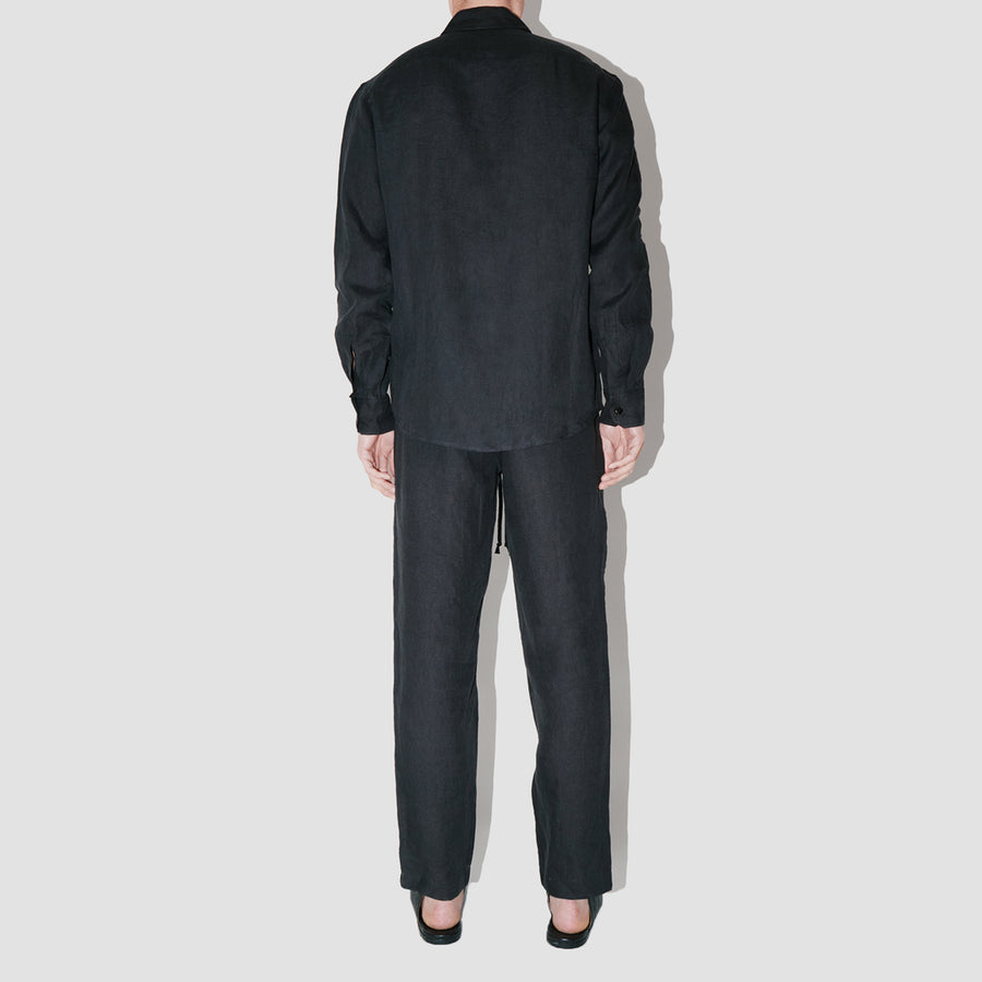 TerraLinen Black Classic Shirt