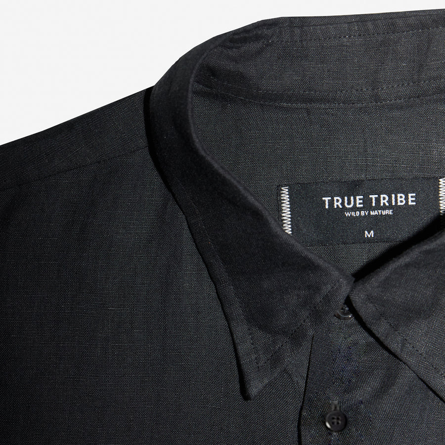 TerraLinen Black Classic Shirt
