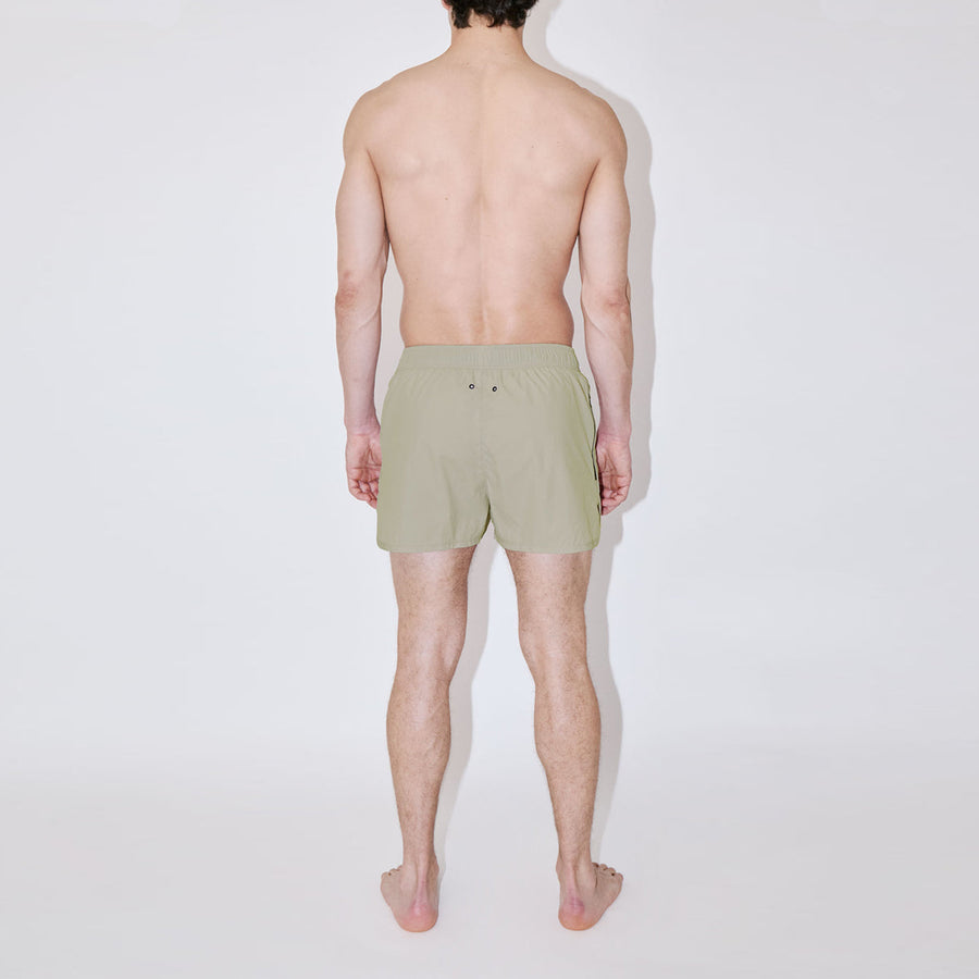 AquaSilk Beige Shorter Swim Shorts