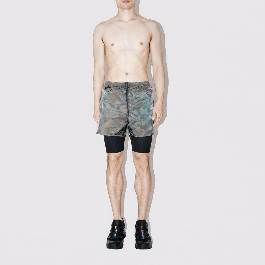 Camo Grigio Running Shorts