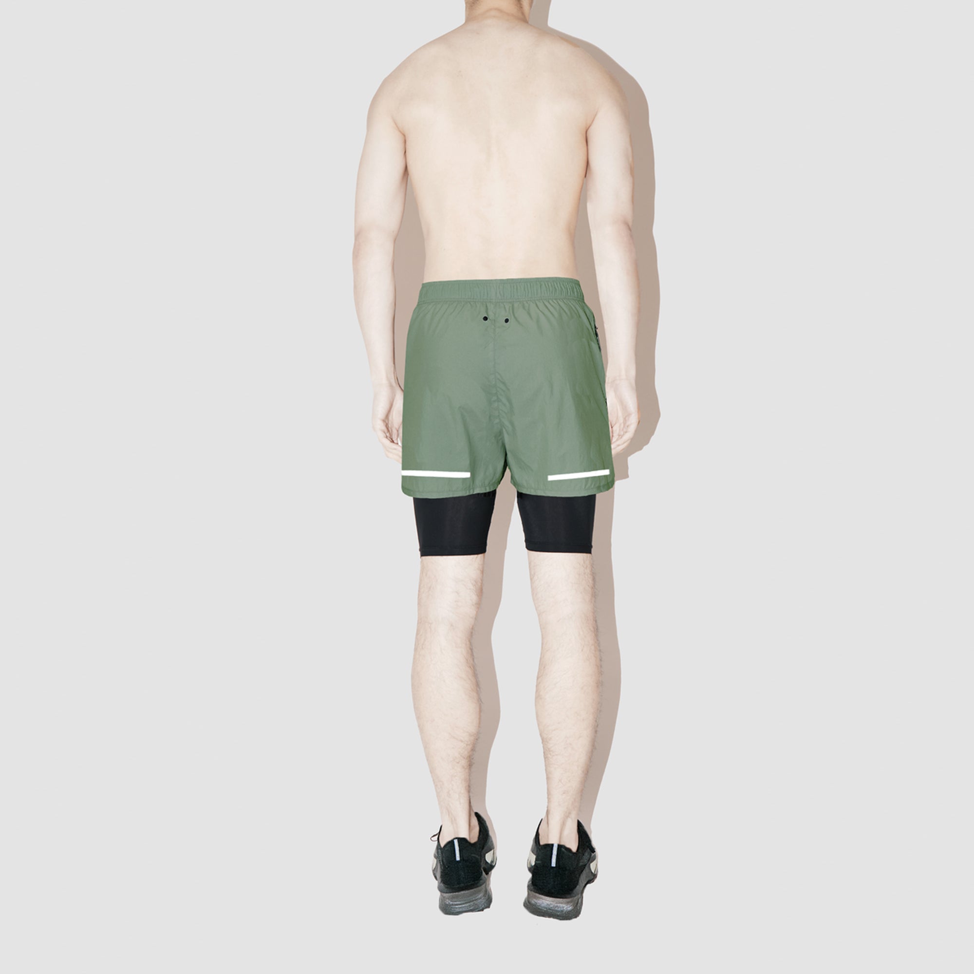AquaSilk Khaki Running Shorts