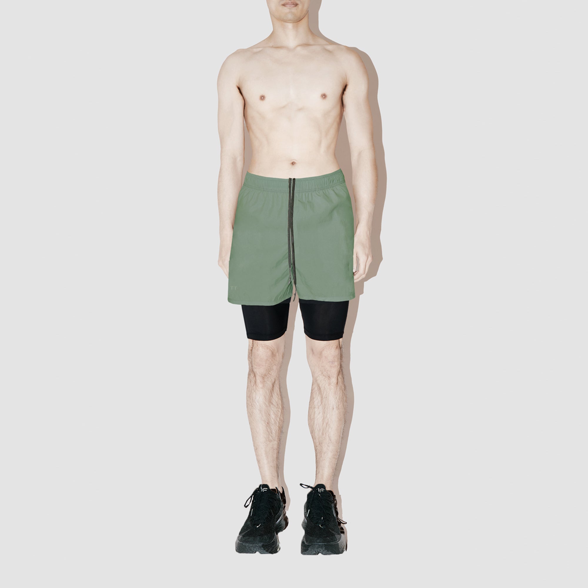 AquaSilk Khaki Running Shorts