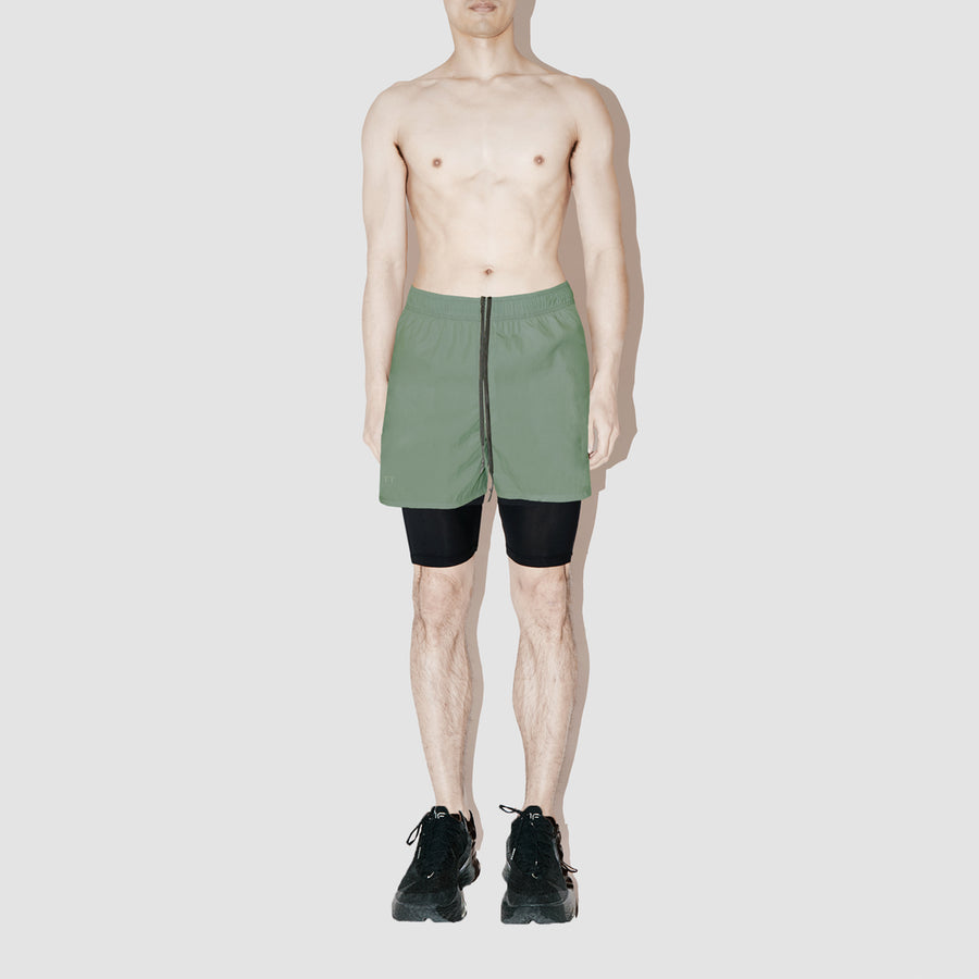 AquaSilk Khaki Running Shorts