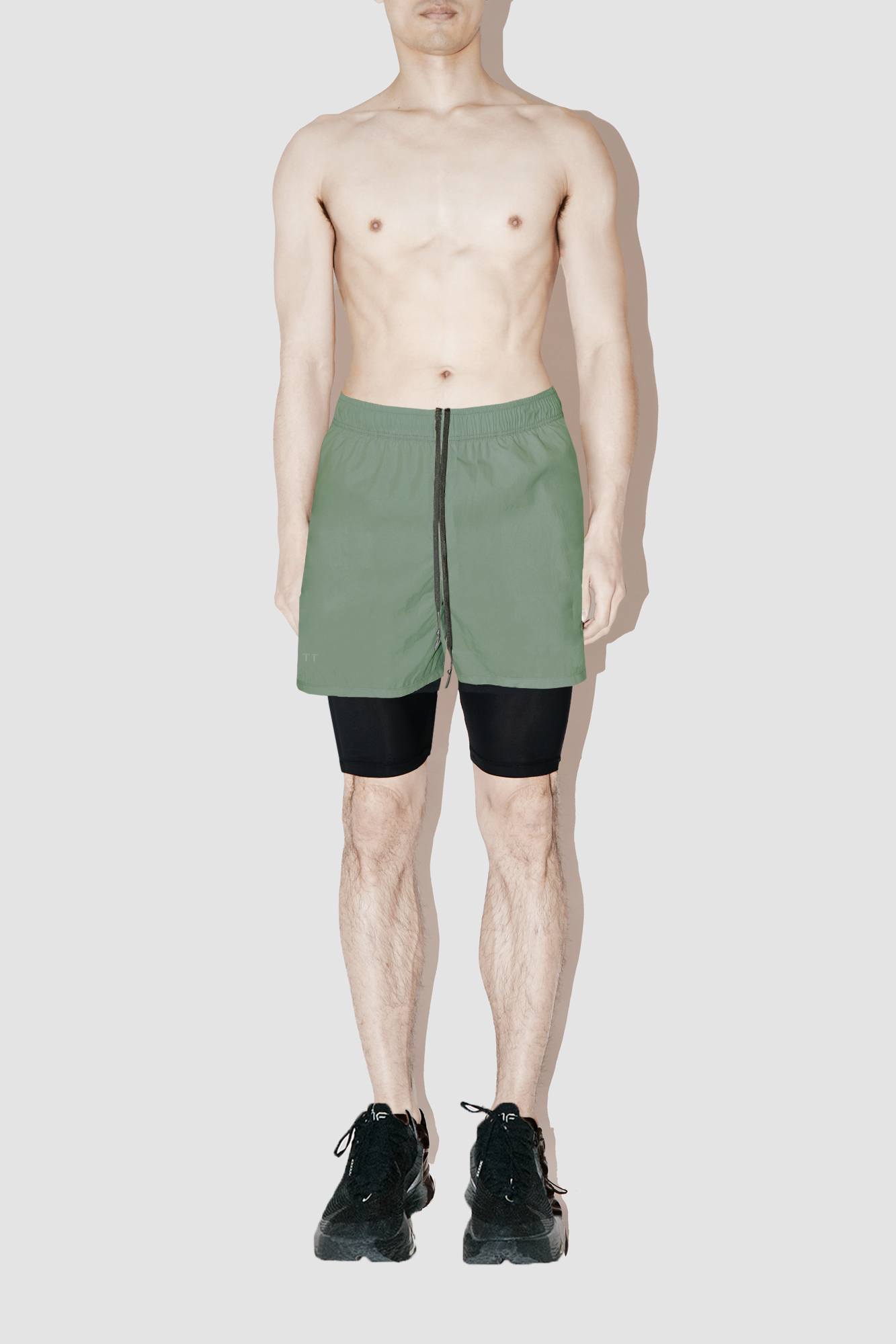 Khaki Running Shorts
