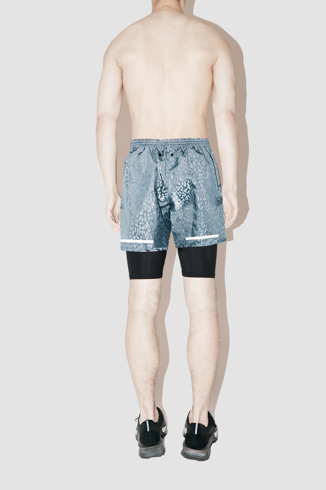 Leopard Space Running Shorts
