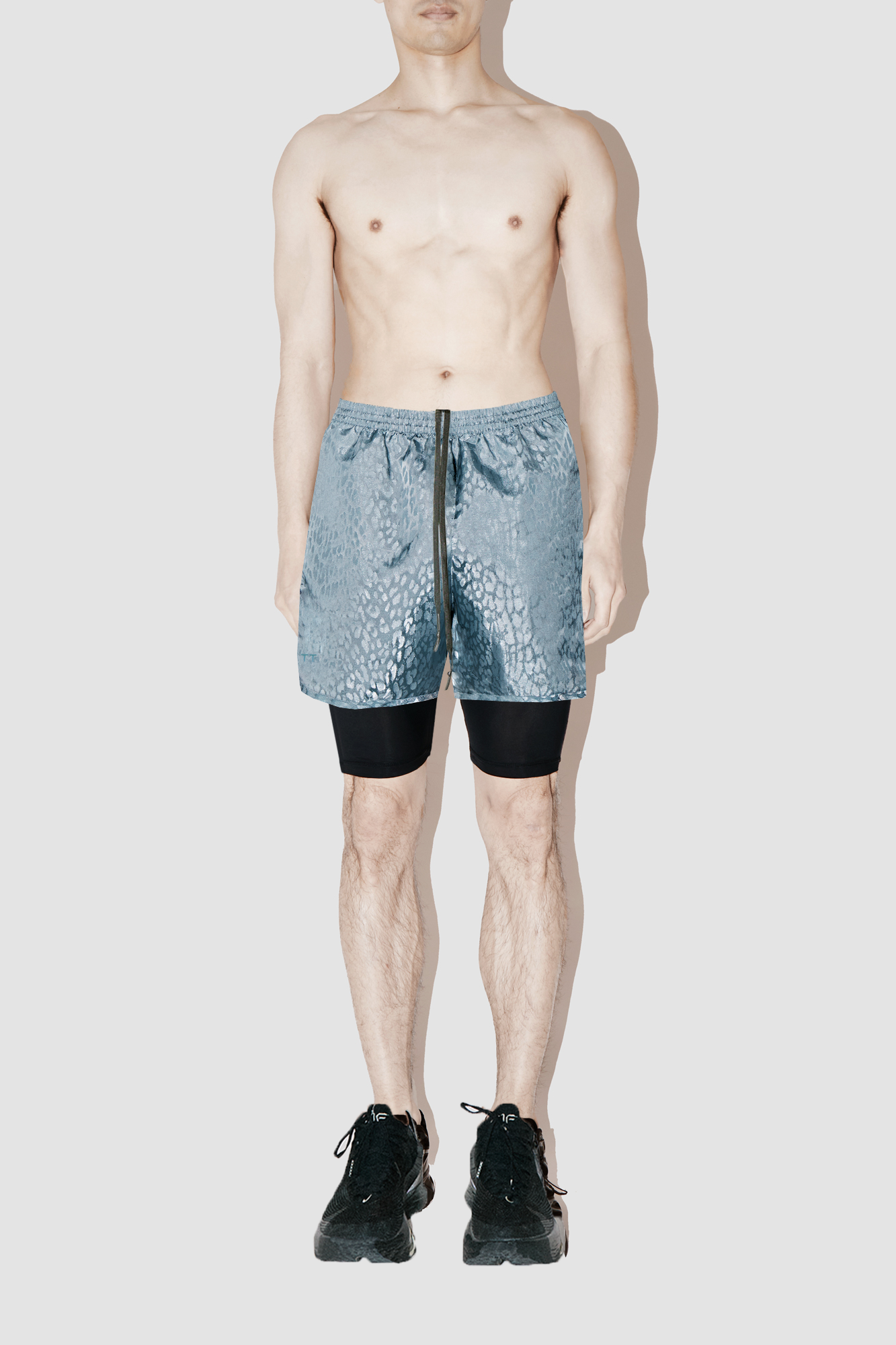 Leopard Space Running Shorts