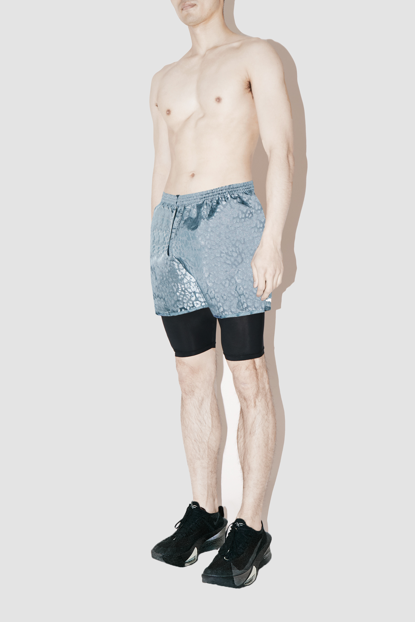 Leopard Space Running Shorts