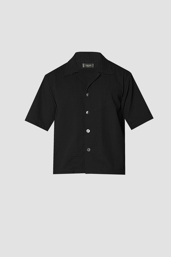 AirFlow BLACK COTTON CUBAN SHIRT