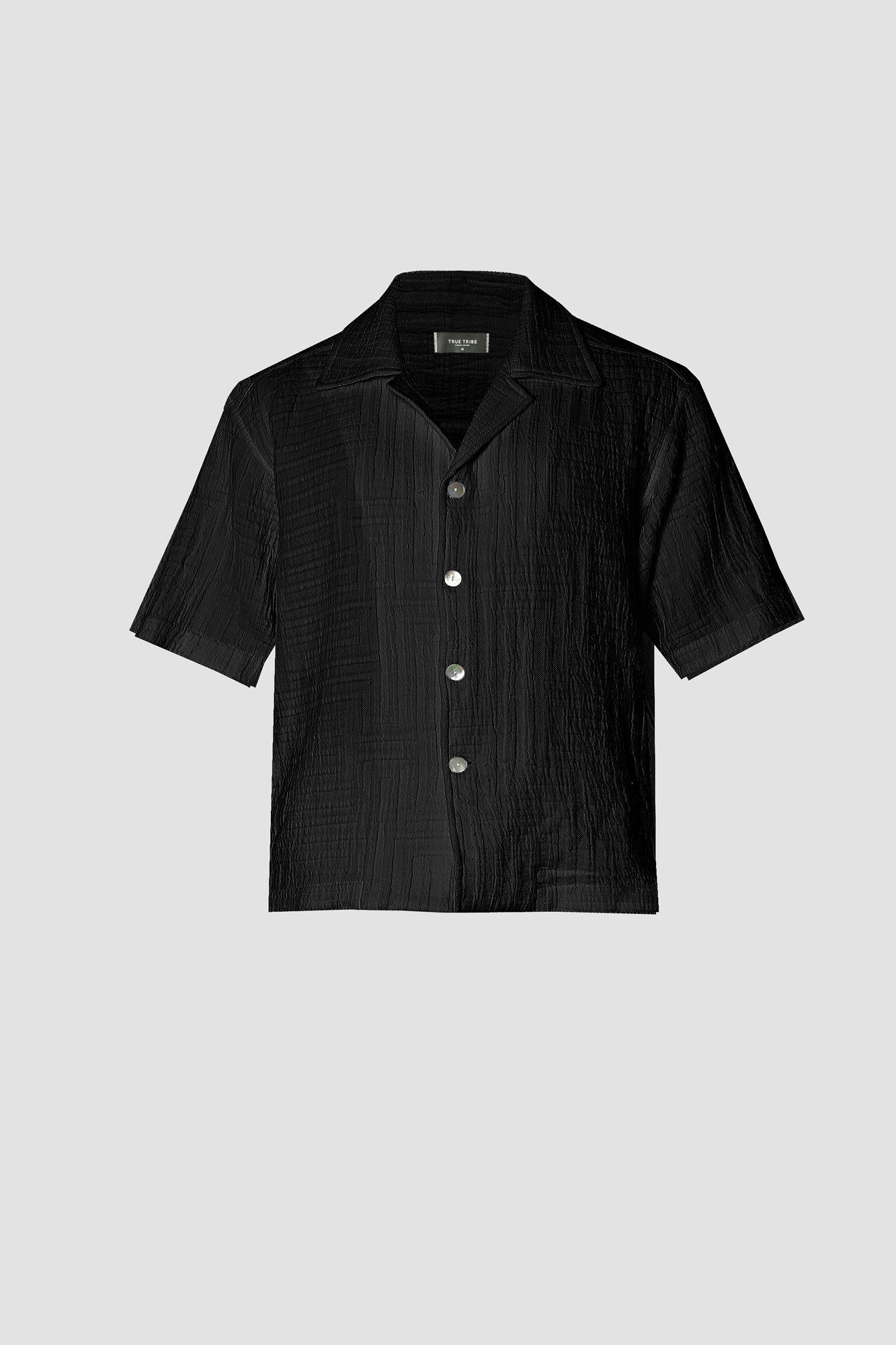 AirMaize BLACK COTTON CUBAN SHIRT