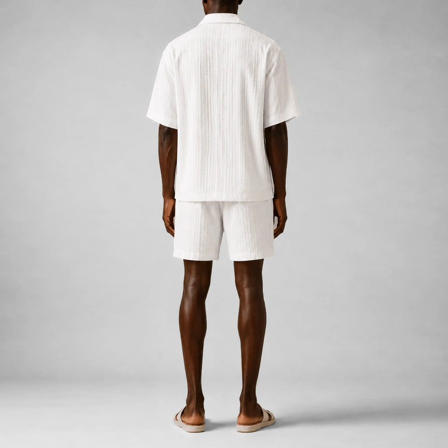 Tribal Seersucker White